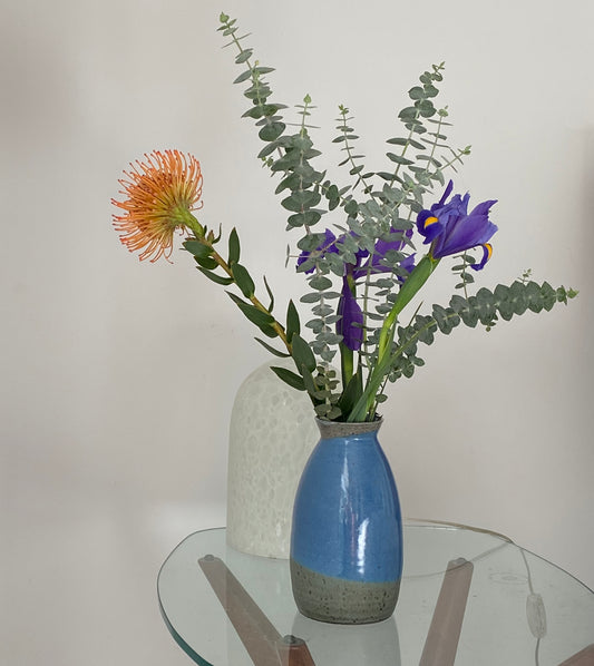 Blue and grey vase